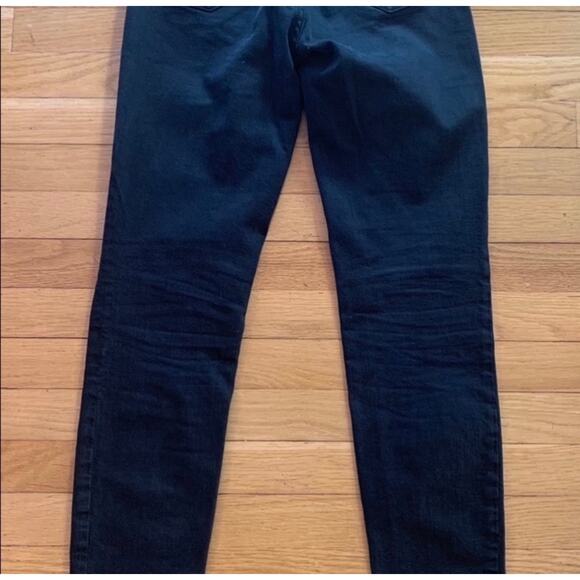 Kate Spade NY Black Seize the Day‎ Browne St Gold Spade Emblem Jeans Sz 26 - Picture 8 of 11